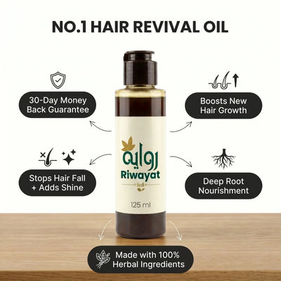 Riwayat Hair Revival Oil – Herbal Root Nourishing Hair Care Oil