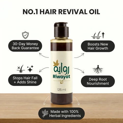 Riwayat Hair Revival Oil – Herbal Root Nourishing Hair Care Oil
