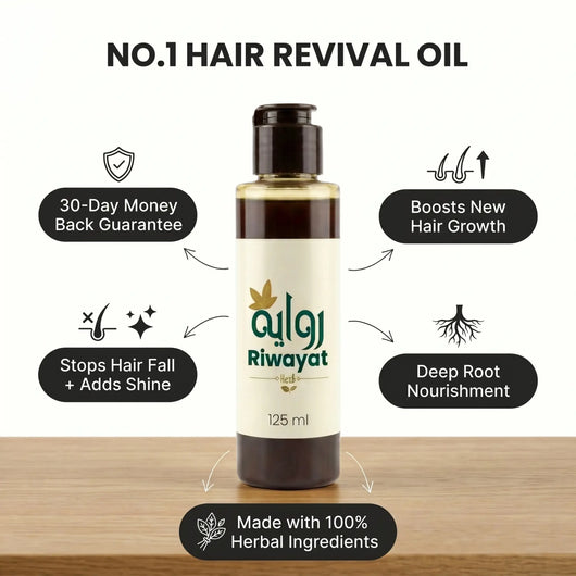 Riwayat Hair Revival Oil – Herbal Root Nourishing Hair Care Oil